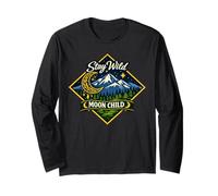 Stay Wild Moon Child Montaña Naturaleza Aventura Boho Manga Larga