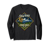 Stay Wild Moon Child Montaña Naturaleza Aventura Boho Manga Larga