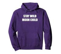 Stay Wild Moon Child Sudadera con Capucha, Unisex para Adultos, Morado, S