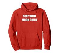 Stay Wild Moon Child Sudadera con Capucha, Unisex para Adultos, Rojo, S