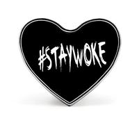 Stay Woke - Bonito broche de corazón divertido para corbata de solapa, insignia para accesorios de disfraces