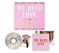 STAYC - 3rd Single Album [WE NEED LOVE] (DIGIPACK Ver.) Photo Book + CD-R + Photo Card + Folding Poster + 2 Pin Button Badges