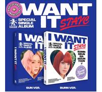 STAYC - I WANT IT (Special Single Album) + Limited MAKESTAR Photocard* - Set I WANT IT (SUN + BURN), With Makestar POB