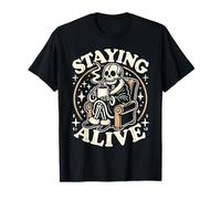Staying Alive Funny Cafeine Lover Drinker Coffee Camiseta