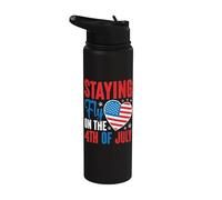 Staying fly on the 4th of July toddler Happy 4th Of July Stainless Steel Insulated Water Bottle