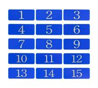 StayMax Etiqueta engomada numerada del casillero del rectángulo plástico número de la tabla (1-25, azul)