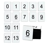 StayMax Rectángulo de plástico numerado etiquetas número disco número ficha (0-100, blanco)