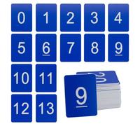 StayMax Rectángulo de plástico numerado etiquetas número disco número Token (0-50, azul)