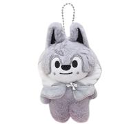 Stays Fans - Figuras de peluche, llavero de peluche SKZ de 10 cm, muñecas de reunión de fans con capa desmontable (Wolf Chan)