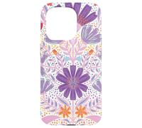 Stays Wild, Flower Child in Full Blooms Graphic Illustration Carcasa para iPhone 15 Pro