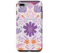 Stays Wild, Flower Child in Full Blooms Graphic Illustration Carcasa para iPhone 7 Plus/8 Plus