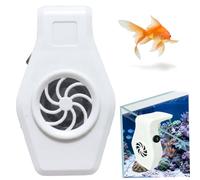 StaZamor Ventilador de enfriamiento de Acuario Ajustable de 2 Niveles, Mini refrigerador de Tanque de Peces para Tanques de Agua Dulce y Salada, terrarios, recintos de Reptiles, Blanco