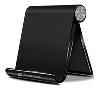 STAZER Soporte Universal Reforzado Ajustable para Móvil Lector Libros Electrónico Tablet 4”-7.9” Multiángulo 0-110 Grados Diseño de Mesa Compatible con iPhone iPad Samsung Huawei Xiaomi [Negro]