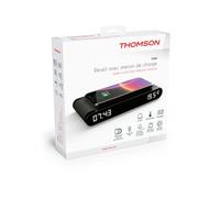 Stazione di ricarica per sveglia - THOMSON - Nero - Induzione 15W, Temperatura, Porta USB-C, Alimentatore. 230V