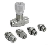 STB-G3/8 Válvula de mariposa hidráulica Válvula de control de flujo de 3/8 pulgadas 40MPa 30L/min Diseño bidireccional para mini excavadora Equipo de ingeniería Plata 5 piezas