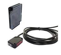 STBTECH E3Z-R61 Sensor de luz de barrera para montaje en pared interior NPN (conmutable NO o NC) Sensor de proximidad de luz reflectante con espejo de reflexión, interruptor de proximidad con 2 m de