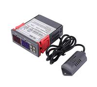 STC-3028 Controlador Digital de Temperatura y Humedad, Pantalla Dual, -20°C a 80°C, 75x34.5x85mm, Microcomputadora con Sensor Integrado para Congeladores Comerciales, 110-240V CA