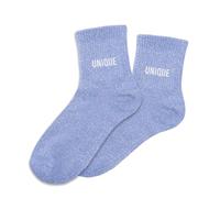 STC Calcetines azules con lentejuelas con la mención "ÚNICO" 36-42