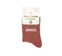 STC – Calcetines de lentejuelas Bombón, rojo, Talla única