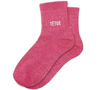 STC, Calcetines de lentejuelas cortas - Cabecera (tamaño único 36-42), rosa, Talla única
