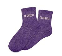 STC, Calcetines de lentejuelas - Tu boca, morado, Talla única
