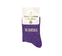 STC, Calcetines de lentejuelas - Tu boca, morado, Talla única