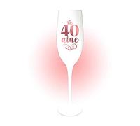 STC - Copa de cumpleaños de 40 años, Regalos Originales con reflejos de cobre sobrio y elegante.