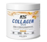 STC Nutrition Collagen Duo bienestar articular y rutina juvenil 230g | Colágeno marino tipo I, vitaminas C y E, selenio y manganeso, aroma natural de melocotón, 20 dosis, salud de la piel