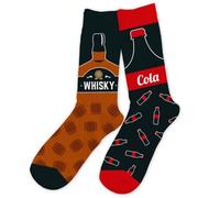 STC Calcetines Humorísticos Platos y Bebidas Míticas, Whisky / Cola, Talla única