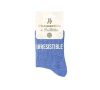 STC Calcetines Irresistible de lentejuelas Azul Talla única