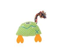 STCCNB Juguete masticable de pana para perros, juguete chirriante duradero para cachorros, alivio del aburrimiento, juguete de dentición molar para perros pequeños y medianos, verde monstruo