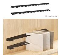 STCERY Estante De Exhibición De Azulejos Montado En La Pared, Expositor De Baldosas De Porcelana, Soporte De Azulejos For Sala De Exposición, Almacenamiento De Muestras(Black,100cm/39.4in)