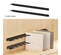 STCERY Estante De Exhibición De Azulejos Montado En La Pared, Expositor De Baldosas De Porcelana, Soporte De Azulejos For Sala De Exposición, Almacenamiento De Muestras(Black,60cm/23.6in)