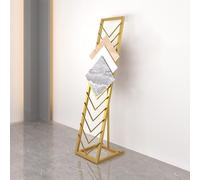 STCERY Expositor De Azulejos para Pisos, Expositor De Baldosas De Porcelana, Soporte De Muestra De Losas De Mármol, para Ferias Comerciales Y Centros Comerciales(Gold,30cm/11.8in)