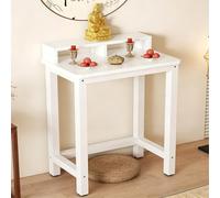 STCERY Mesa De Altar para Meditación, Tablero Puja para Buda, Soporte De Exhibición para Oraciones, para Salas De Estar, Santuarios Y Templos(White 1,40cm/15.7in)