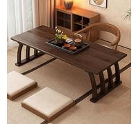 STCERY Mesa De Centro Japonesa para El Suelo, Mesa Baja Rectangular Multifuncional De Bambú, Fácil De Instalar, para Sala De Estar, Comedor U Oficina(Brown,80cm/31.5in)