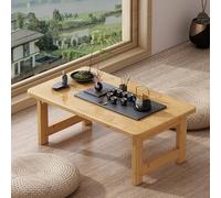 STCERY Mesa De Centro Plegable De Tatami De Bambú, Mesa De Suelo Japonesa para Sentarse, Escritorio Portátil Ventana Salediza, Sin Montaje, Fácil De Guardar(Wood,80 * 40 * 35cm/31.5 * 15.7 * 13.8in)