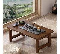 STCERY Mesa De Centro Plegable De Tatami De Bambú, Mesa De Suelo Japonesa para Sentarse, Escritorio Portátil Ventana Salediza, Sin Montaje, Fácil De Guardar(Brown,80 * 40 * 35cm/31.5 * 15.7 * 13.8in)