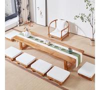 STCERY Mesa De Madera para El Suelo, Escritorio Bajo para Sentarse, Mesa De Centro Estilo Tatami Japonés, Diseño De Bordes Irregulares,para Meditación, Comer(160 * 60 * 35cm/63 * 23.6 * 13.8in)