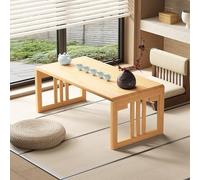 STCERY Mesa De Té Plegable De Tatami De Bambú, Mesa De Rectangular Suelo Bajo, para Apartamentos Pequeños, Sin Montaje, Ideal para Decoración del Hogar(Wood 1,120 * 48 * 40cm/47.2 * 18.9 * 15.7in)