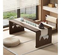 STCERY Mesa De Té Plegable De Tatami De Bambú, Mesa De Rectangular Suelo Bajo, para Apartamentos Pequeños, Sin Montaje, Ideal para Decoración del Hogar(Brown 2,80 * 48 * 30cm/31.5 * 18.9 * 11.8in)