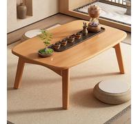 STCERY Mesa De Té Y Café Japonesa De Bambú, Mesa De Suelo Plegable, Portátil Y De Fácil Almacenamiento, No Requiere Montaje, para Sentarse En El Suelo(Beige,80 * 40 * 31cm/31.5 * 15.7 * 12.2in)