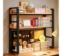 STCERY Organizador De Escritorio, Estantería Tipo Alacena con Panel Perforado, Estante Expositor De Sobremesa, Estructura Metálica Y Tablero Ecológico, De Uso Versátil(Black,115 * 99cm/45.3 * 39in)