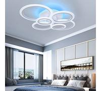 STCH Plafon LED Techo Regulable, Lamparas de Techo Salon, Lampara Techo Dormitorio con Control Remoto 80W, Plafones de Techo Modernos, Iluminación Lámpara para Cocina Oficina Corredor Balcón