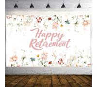 STCREE 2.1 x 1.5 m Happy Retirement Fondo Flores Mujeres Señoras Retiro Decoración Retrato Foto Shooting Props BJOKEE16