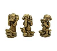 STCREE Estatua de resina «No» de 3 monos sabios para casa, oficina, interior, colección, 6 cm (altura), TQGJST53