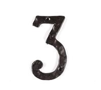 STCREE Números de casa de hierro fundido de 14,5 cm, números de buzón para casa, buzón, apartamento, hotel, puerta, gabinete (3)