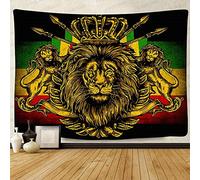 STCREE Tapiz rastafari rastafari, franela suave de 60 x 40 pulgadas, bandera de corona de león, arte hippie para colgar en la pared, para sala de estar, dormitorio, decoración de pancarta GTZYFS952