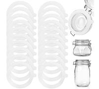 STCRERAG 20PCS Junta de Silicona, Anillos de Goma Herméticos de Silicona, Juntas de Silicona para Tarros de Repuesto de Diámetro Interior 6,8 cm, Juntas de Silicona para Tarros de Cristal