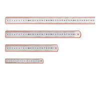 STCRERAG 4PCS Regla Metalica 15/20/30/40cm, Regla de Acero Inoxidable de Doble Cara, Reglas Dibujo Tecnico con Agujero para Colgar, Regla de Corte Costura para Estudiantes Ingenieros Arquitectos